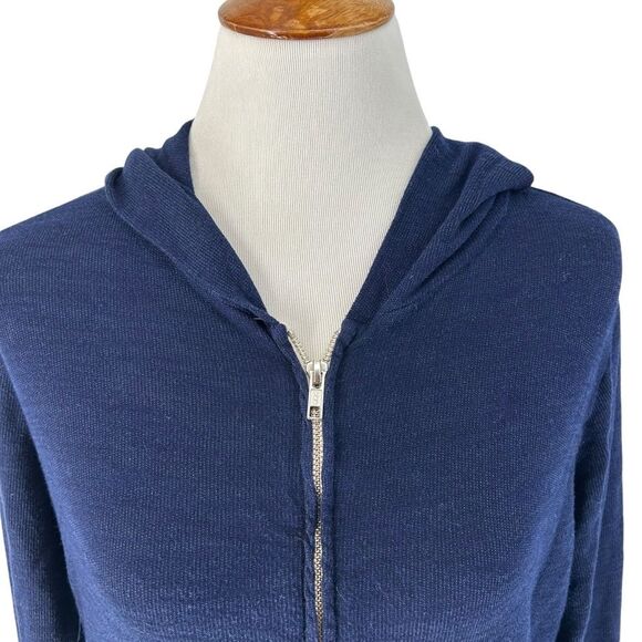 Monrow Supersoft Zip Up Hoody Navy, Medium - Picture 8 of 10